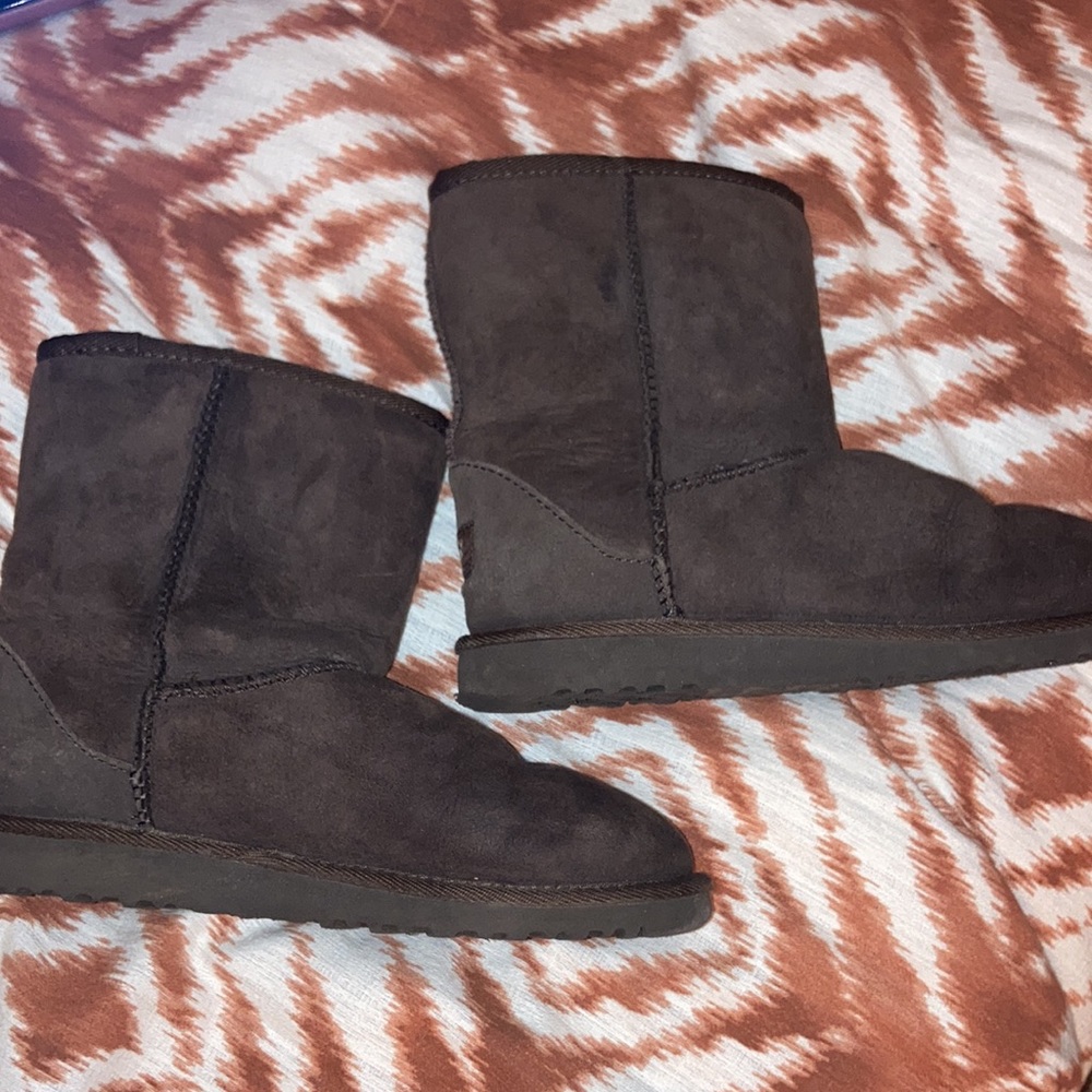 Ugg Classic Short Boots Brown Shearling 5 - Picture 8 of 8
